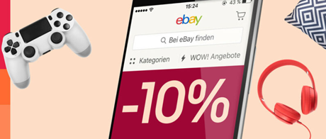 Bild zu [verlängert] eBay-App: 10% Rabatt auf ALLES