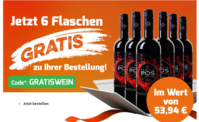 Bild zu Weinvorteil: 6 Flaschen Rotwein gratis zu jeder Bestellung