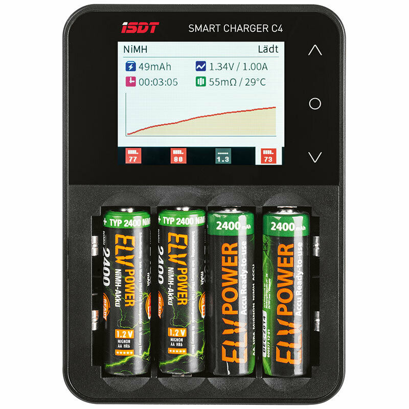 Bild zu Akku-Ladegerät ISDT Smart Charger C4 für 49,95€ (Vergleich: 69,95€)