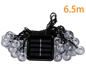 Bild zu Hengda Solar Lichterkette 6.5 Meter mit 30 LED Lampen für 9,09€