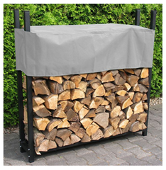 Bild zu Grasekamp Metall Kaminholzregal (120 x 25 x 120 cm – 0,5 RM) mit Schutzhülle für 59,95€