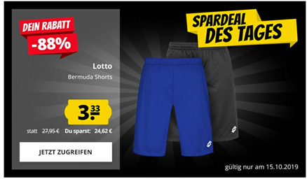 Bild zu Lotto Bermuda Herren Shorts Lanny für 3,33€ zzgl. 3,95€ Versand