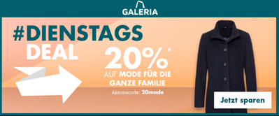 Bild zu Galeria.de: 20% Rabatt auf Mode für die ganze Familie