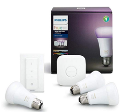 Bild zu Philips Hue White and Color Ambiance Starter Kit E27 (3 Lampen, Bridge + Schalter) für 103,03€ (VG: 143,99€)