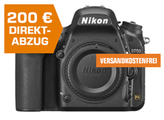 Bild zu Nikon D750 SLR-Digitalkamera (24,3 Megapixel, 8,1 cm (3,2 Zoll) Display, HDMI, USB 2.0) nur Gehäuse für 859€ (VG: 949€)