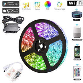 Bild zu Hengda LED Streifen 5m (App Steuerung, Alexa/Google/Siri, IP65, Synch zur Musik) für 17,49€