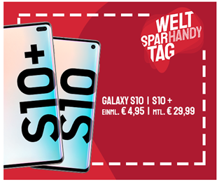 Bild zu [noch bis 23 Uhr] Samsung S10 inkl. 256GB Speicherkarte oder Samsung S10+ für je 4,95€ mit 10GB LTE Free Datenflat, SMS und Sprachflat im o2 Netz für 29,99€/Monat