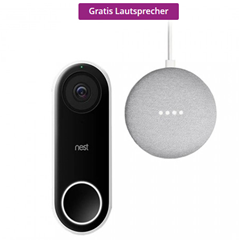 Bild zu Google Nest Hello Türkamer + gratis Google Home Mini für 195,95€ (VG: 294,89€)