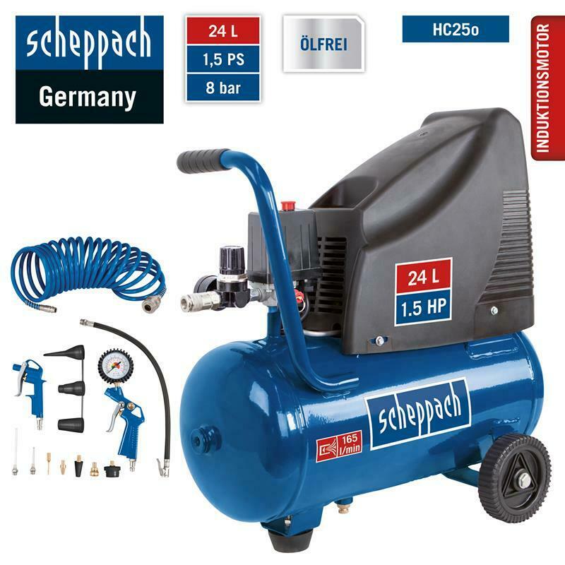 Bild zu Scheppach 8bar Druckluft Kompressor HC25o inklusive Zubehör für 88€ (Vergleich: 99€)