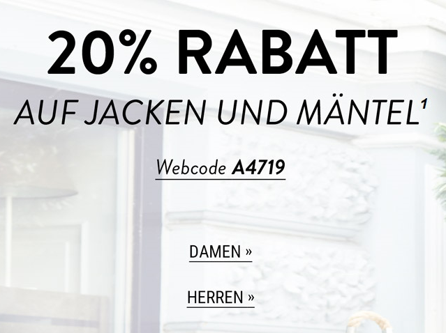 Bild zu Adler Mode: 20% Rabatt auf Jacken und Mäntel