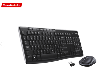 Bild zu LOGITECH MK270, Tastatur-Maus Set, Schwarz für 15€