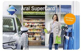 Bild zu [Top] 10% beim Tanken sparen: 35€ AralSuperCard Guthaben für 31,50€ (20 Karten kaufbar – 3 Jahre gültig)