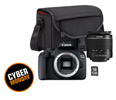 Bild zu [Top] CANON EOS 2000D Spiegelreflexkamera, 24.1 Megapixel, Full HD, HD, 18-55 mm Objektiv, WLAN inkl. Tasche + SD Karte für 222€