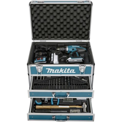 Bild zu Makita DF457 DF457DWEX6 Akkuschrauber (2x 1,3Ah + 102-teiligem Zubehör im Koffer) für 188,95€ (VG: 234,60€)