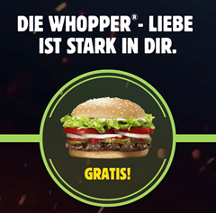 Bild zu Gratis Whopper bei Burger King