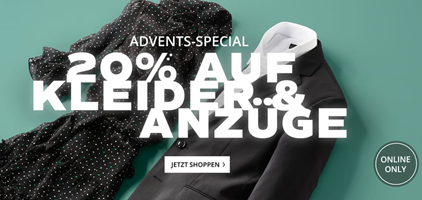 Bild zu Peek & Cloppenburg*: 20% Rabatt auf Kleider & Anzüge