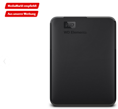 Bild zu WD Elements Portable 2TB – externe HDD 2,5” USB 3.0 Festplatte für 59€