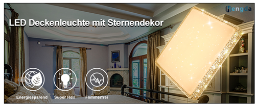 Bild zu Diverse Lampen mit 30% Rabatt, so z.B. LED Deckenleuchte mit Sternendekor für 36,39€