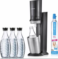 Bild zu SodaStream Wassersprudler CRYSTAL 2.0 titan inkl. 3 Glaskaraffen & Zylinder für 72,99€ mit Paydirekt – (VG: 97€)