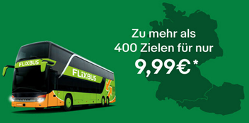 Bild zu Flixbus Ticket zu mehr als 400 Zielen für nur 9,99€