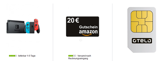 Bild zu Nintendo Switch (neue Version) inkl. 20€ Amazon.de Gutschein für 4,99€ mit Otelo Allnet Flat mit 10GB LTE Datenflat im Vodafone Netz für 19,99€/Monat