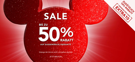 Bild zu Disney Shop: Sale mit bis zu 50% Rabatt + 10% Extra + kostenloser Versand/Rückversand ab 49€