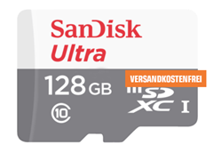 Bild zu SANDISK Ultra® Speicherkarte 128 GB für 13€ (VG: 21,98€)