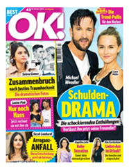 Bild zu 6 Monate (26 Ausgaben) der Zeitschrift “OK!” für 72,80€ + 75€ Amazon Gutschein als Prämie