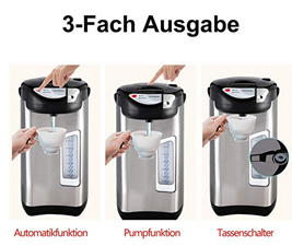 Bild zu wolketon 3,5 Liter Edelstahl Heißwasserspender für 27,99€