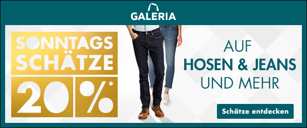 Bild zu Galeria DE Sonntags-Schätze, so z.B. 20% Rabatt auf Hosen & Jeans