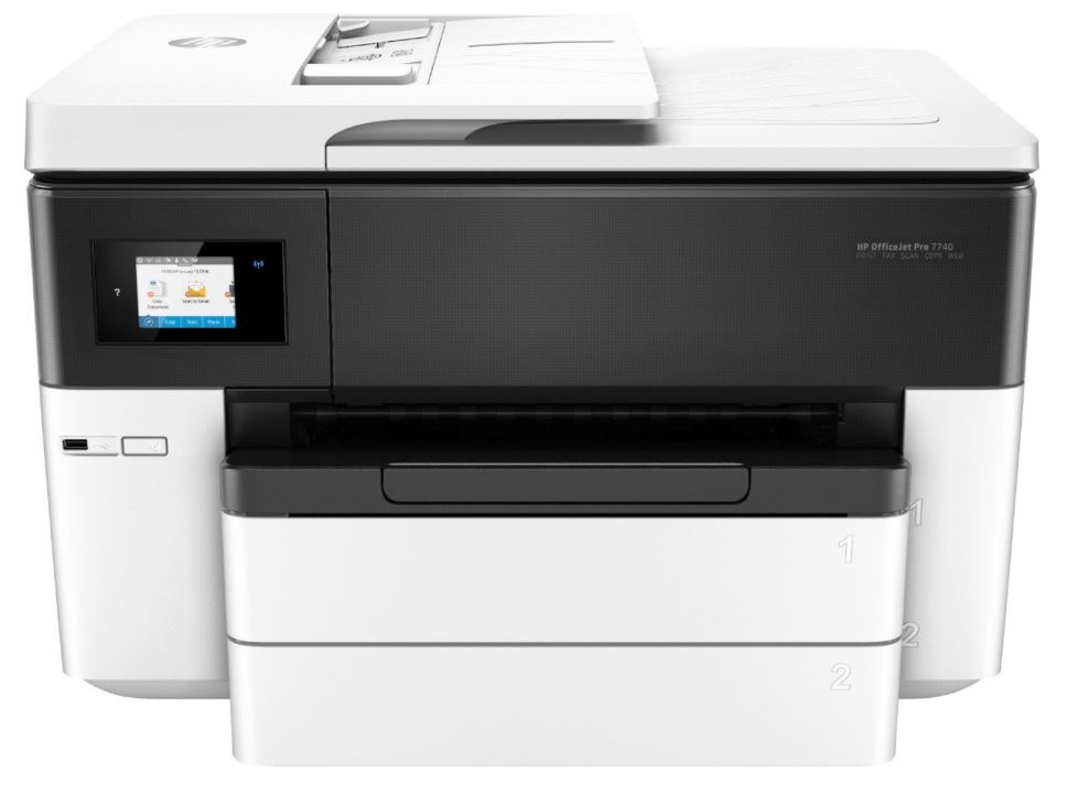 Bild zu HP OfficeJet Pro 7740 Tintenstrahl-Multifunktionsdrucker G5J38A für 157,90€ dank Gutschein + 30€ Cashback möglich (VG: 183,87€)