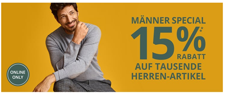 Bild zu Peek & Cloppenburg*: 15% Extra-Rabatt auf Tausende Herren-Artikel