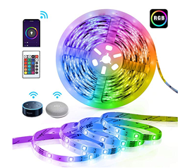 Bild zu Teckin 5m RGB Streifen (mit Fernbedienung, Alexa & Google Home kompatibel) für 19,59€