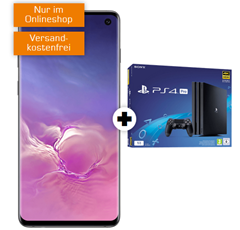 Bild zu SAMSUNG Galaxy S10 Dual-SIM + PS4 Pro 1TB für 49€ mit 18GB LTE Datenflat, SMS und Sprachflat im Vodafone Netz für 31,99€/Monat