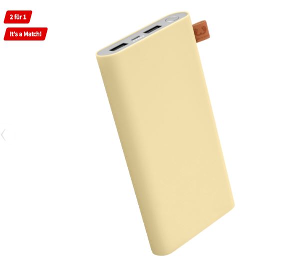 Bild zu FRESH N REBEL Buttercup Powerbank 12.000 mAh Gelb – 2 für 1 – für 18€ (VG: 39.99€)