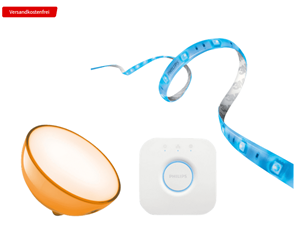 Bild zu Philips Hue Go + 2m Strip + Bridge für 119€