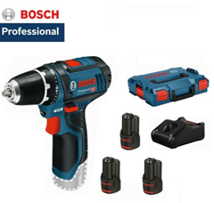 Bild zu Bosch GSR 10,8-2-LI Professional Akkuschrauber mit 3 x 2,0 Ah Akku in L-BOXX für 113,89€ (VG: 143,89€)