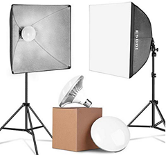 Bild zu ESDDI LED Softbox Fotostudio Set (2 Schirme + 2 Lampen) für 44,99€