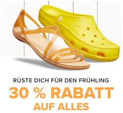 Bild zu Crocs: 30% Rabatt auf (fast) alles + kostenlose Lieferung