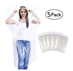 Bild zu chivving Regenponcho mit Kapuze (5er Pack) für 5,99€