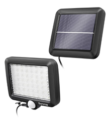 Bild zu Solaraußenleuchte mit Bewegungsmelder (56 LEDs, IP65, 120°Beleuchtungswinkel) für 14,94€