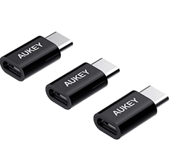 Bild zu AUKEY USB C Adapter auf Micro USB [3 Stück] für 4,69€