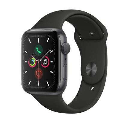 Bild zu Apple Watch Series 5 (44 mm, Aluminiumgehäuse spacegrau, Sportarmband schwarz) für 408,27€ (VG: 449€)