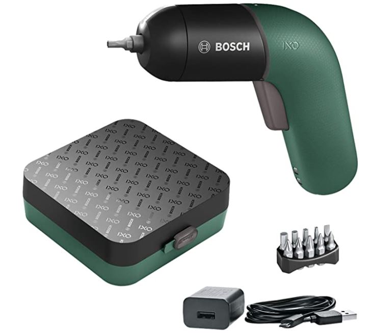 Bild zu BOSCH Akku-Bohrschrauber IXO 3,4V inkl. 10-teiligem Bit-Set, Akku und Ladegerät für 39,99€ (VG: 47€)