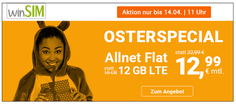 Bild zu 12GB LTE Datenflat, SMS und Sprachflat im o2 Netz für 12,99€ im Monat