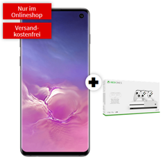 Bild zu SAMSUNG Galaxy S10 Dual-SIM & Microsoft Xbox One S 1TB Konsole + 2. Controller für 49€ mit 10GB Vodafone Datenflat und Sprachflat für 24,99€/Monat