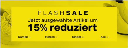 Bild zu Deichmann: Flash Sale mit 15% Rabatt auf ausgewählte Artikel