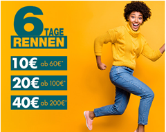 Bild zu Galeria.de – 6 Tage Rennen, 10€ Rabatt ab 60€, 20€ ab 100€, 40€ ab 200€ Bestellwert