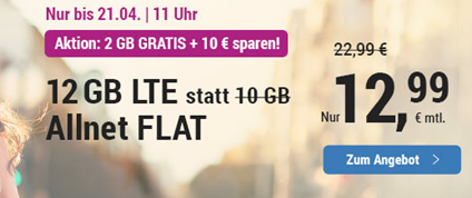 Bild zu Simply: monatlich kündbaren Vertrag im o2-Netz mit 12GB LTE Datenflat, SMS und Sprachflat für 12,99€/Monat