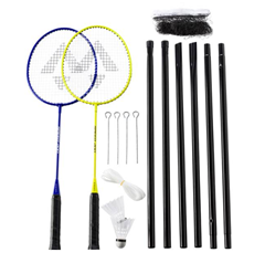 Bild zu TECNOPRO Badmintonset Speed 200 (2 Schläger, Netz mit Gestänge, usw.) für 19,99€ (Vergleich: 31,89€)